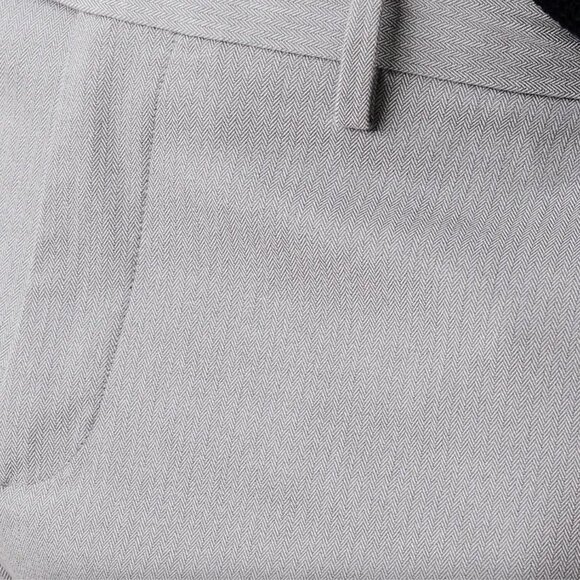 Banana Republic Herringbone Grayson Tapered Pant, Light Gray, 33x30, EUC - Picture 2 of 3